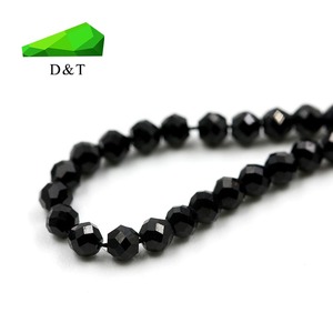 Fabriek groothandel hoge kwaliteit natuurlijke zwarte spinel ronde facet kralen Guangxi Wuzhou fabriek directe verkoop - Product Image 1