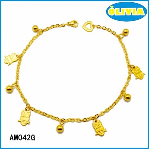 Olivia bisutería encantos afortunados verano tobillo pulsera tobillera de oro fino - Product Image 1