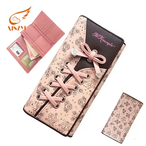Custom Fancy Latest Shoes Design Ladies Leather Purse Wholesale Young Girl Wallet
