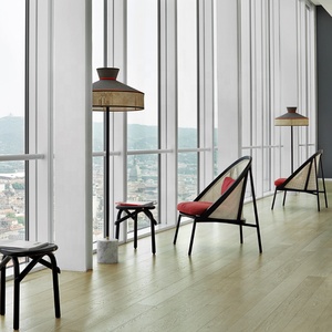 Di Fascia alta Mobili Per Il Tempo Libero In Metallo Nero Gambe In Legno Rattan Divano Sedia Per Bar - Product Image 5
