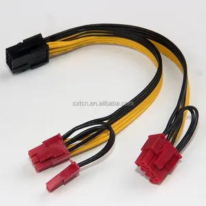 Pcie 6 Pin to Dual 8 Pin (6+2) Cable for Graphics Video Card GPU VGA Splitter Hub Power Cable 20cm