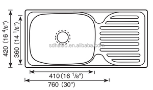 Tamaño del apartamento de la venta caliente Fregadero de la cocina del solo cuenco Acero inoxidable - Product Image 6