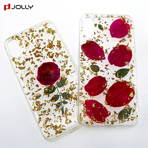 Main Réel de Fleurs Séchées Téléphone Cas, Fait De Réel Fleurs Tpu Couverture Arrière Cas Pour iPhone X - Product Image 3