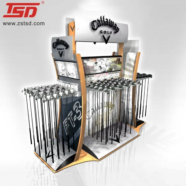 Boden golf club display-ständer, metall pos display für golf club,golf club display racks