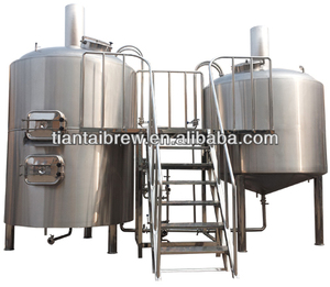 Embarcaciones de tres vasos de acero inoxidable pequeño equipo de la cervecería 2000L, fábrica de cerveza - Product Image 5