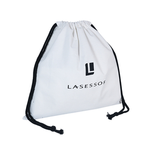 Bolsa de Lona de Algodón Reciclado con Cordón y Logotipo Impreso para Polvo - Product Image 4