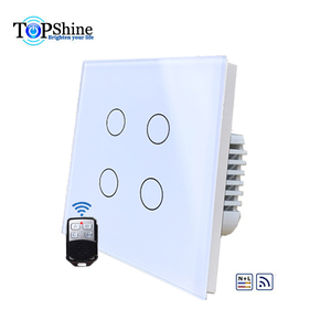New Arrival EU Anh 4 gang cảm ứng tường chuyển đổi RF433 chuyển đổi thông minh cho ứng dụng di động điều khiển sau khi cặp với <span class=keywords><strong>RM</strong></span> Pro - Product Image 2