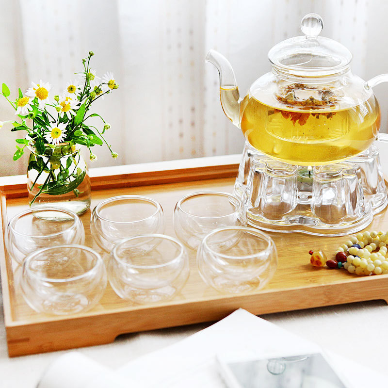 Small capacity 350 ml mini teapot glass heat resistant glass tea pot