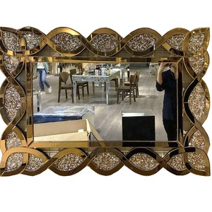 Oro antico Sparkle diamante schiacciato <span class=keywords><strong>consolle</strong></span> tavolo <span class=keywords><strong>e</strong></span> specchio - Product Image 3