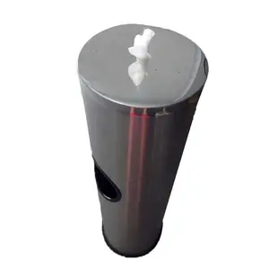 Stainless steel floor standing wet wipes dispenser with bin