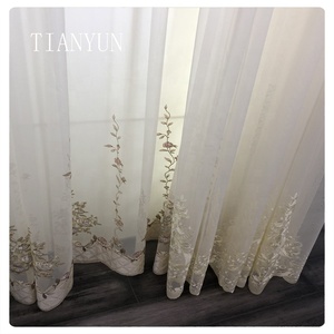 Rideau en dentelle unique, broderie transparente, fenêtre européenne, élégant, luxe, sur mesure, rideaux en dentelle transparents pour salon - Product Image 3