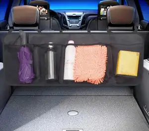 Car Back Seat Organizer Universal Foldable Car Trunk Rear Boot Cargo Organizer Storage Net Bag Fits For Most Cars