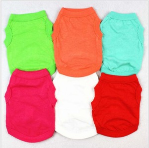Đồng bằng bông Dog Pet Tank Tops t Áo sơ mi quần áo - Product Image 3