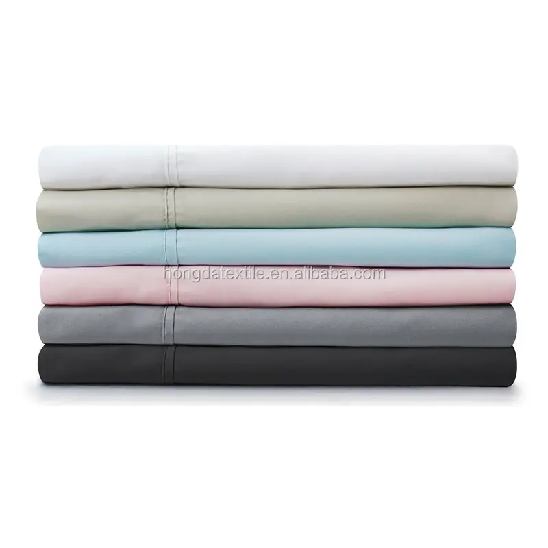 Draps de lit en coton égyptien, draps en microfibre, compteur de fils à 1800 m