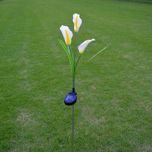 Lampes de jardin extérieures étanches IP65 <span class=keywords><strong>Calla</strong></span> Lily LED Lampes solaires intelligentes à fleurs pour jardins et parcs Corps de lampe en plastique - Product Image 4