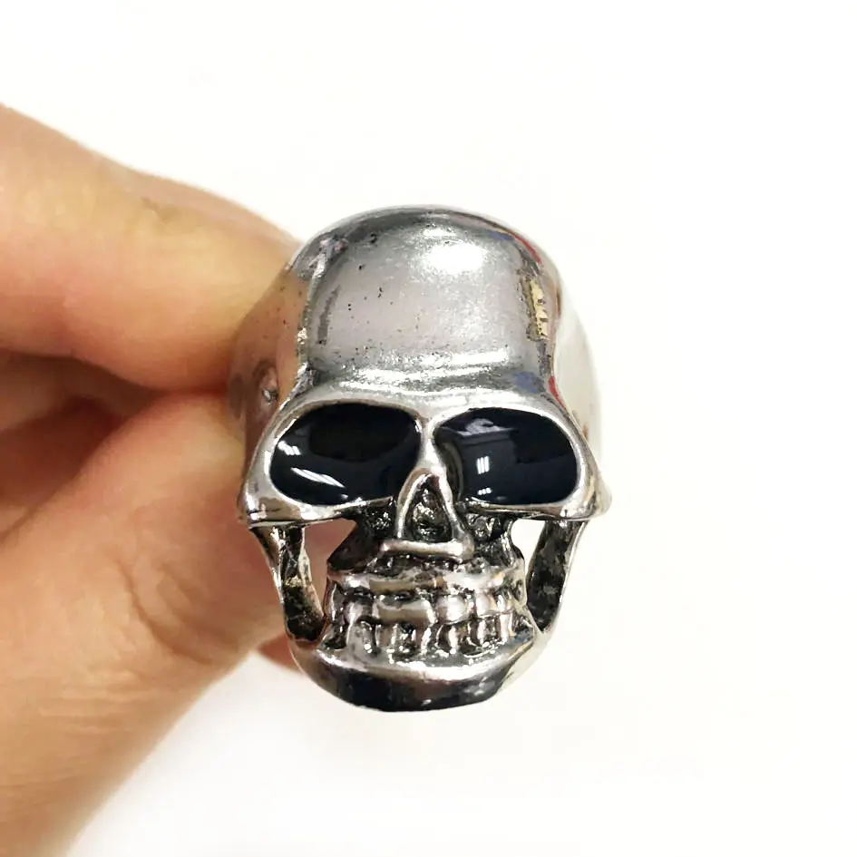 Jewelry Creepy Gothic Ring Skull Silver Fashion Carving Skull Ring For Man