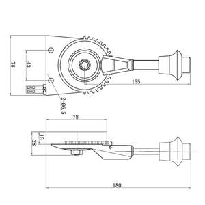 Cavo di Controllo Acceleratore Autobloccante <span class=keywords><strong>con</strong></span> Leva per Mini Escavatore GJ1103A - Product Image 6