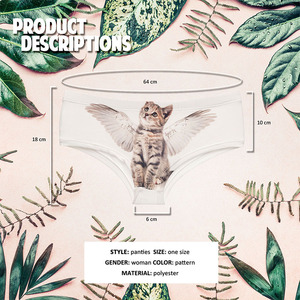 Caldo di vendita OEM su ordinazione ANGELO GATTO di stampa super soft fantasia biancheria intima delle donne mutandine - Product Image 6