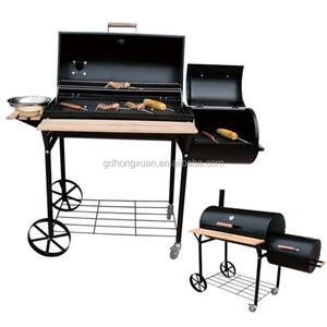 Parrillas de Barbacoa Tipo Barril con Ruedas/ Ahumador Tennessee con Recubrimiento en Polvo/ Parrilla de Barbacoa con Ruedas en Oferta - Product Image 1