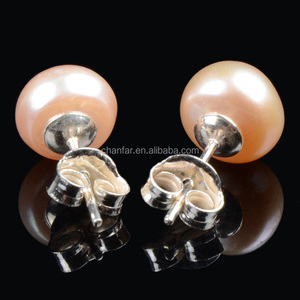 <span class=keywords><strong>Orecchini</strong></span> a Perno in <span class=keywords><strong>Argento</strong></span> Sterling 925 con Perle Naturali d'Acqua Dolce <span class=keywords><strong>Rosa</strong></span>, Bianche e Viola per Gioielli da Donna - Product Image 4