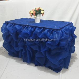 Royal Blue Organza Chất Liệu Bảng Chân Tường Cho Đám Cưới - Product Image 4