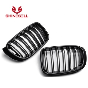 Grille frontale à lamelles doubles, 1 paire, noire et mate, pour <span class=keywords><strong>BMW</strong></span> X3, X4, F25, F26, 2014 — 2018 - Product Image 4