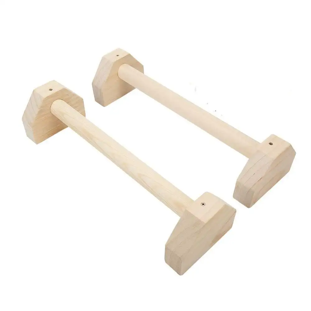 Fitness Sport Push Up Gym Exercise Training Solid Beech Wooden Paralettes Stands Push up Bars