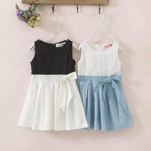 2017 Nuova Estate Vestiti Della Ragazza Elegante Sleeveless Casuale Vestito di Un Pezzo - Product Image 1
