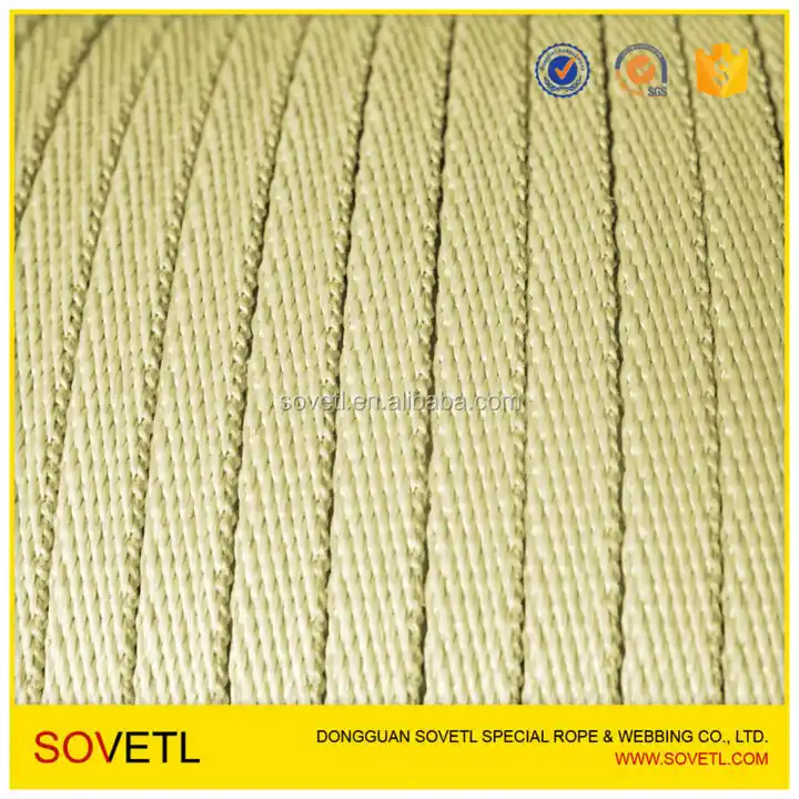 Warmth resistant kevlar rope flat rope
