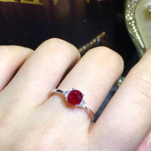 SGARIT Quà Tặng Đám Cưới Trang Sức 18K Vàng Nhẫn 0.97ct Pigeon Máu Đỏ Tự Nhiên Unheated Ruby Phụ Nữ Nhẫn - Product Image 4