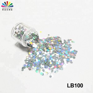 Xucai Glitter Powder Fine Bio Glitter Festival Artesaní<span class=keywords><strong>a</strong></span> Holográfica Poliéster Plata Glitter Shaker Fiesta promocional <span class=keywords><strong>a</strong></span> granel - Product Image 4