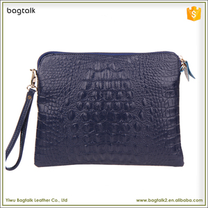 2 in 1 borsa pochette e tracolla in <span class=keywords><strong>pelle</strong></span> di coccodrillo nero - Product Image 2