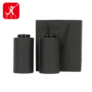 Tubo de papel de embalagem do logotipo personalizado, latas pretas para tubo de papel de embalagem de alimentos