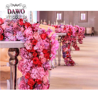 Table de mariage demi-lune en forme de S avec plateau en MDF blanc, table à manger
