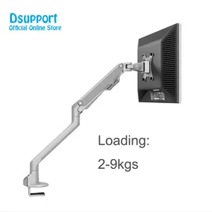 Aluminum 360 Degree Oil Gas Spring 17"-30" Monitor Arm Easy and Quick Installation Monitor Holder Mount Loading 2-9kgs