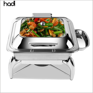 Equipo <span class=keywords><strong>de</strong></span> Servicio para <span class=keywords><strong>Buffet</strong></span> HADI, Recipiente para Calentar Comida con Tapa <span class=keywords><strong>de</strong></span> Vidrio para Catering, Recipiente para Calentar Comida Hidráulico para Hoteles - Product Image 3