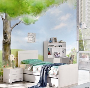 Carta da parati in tela di Design moderno per pareti per bambini Peel-and-Stick impermeabile a prova di umidità natura digitale stampa grafica - Product Image 2