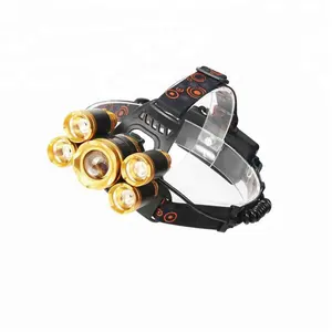 5*LED T6 Headlight 20000 Lumens 4mode Zoomable Headlamp Rechargeable Head Lamp Flashlight 3w diving led flashlight