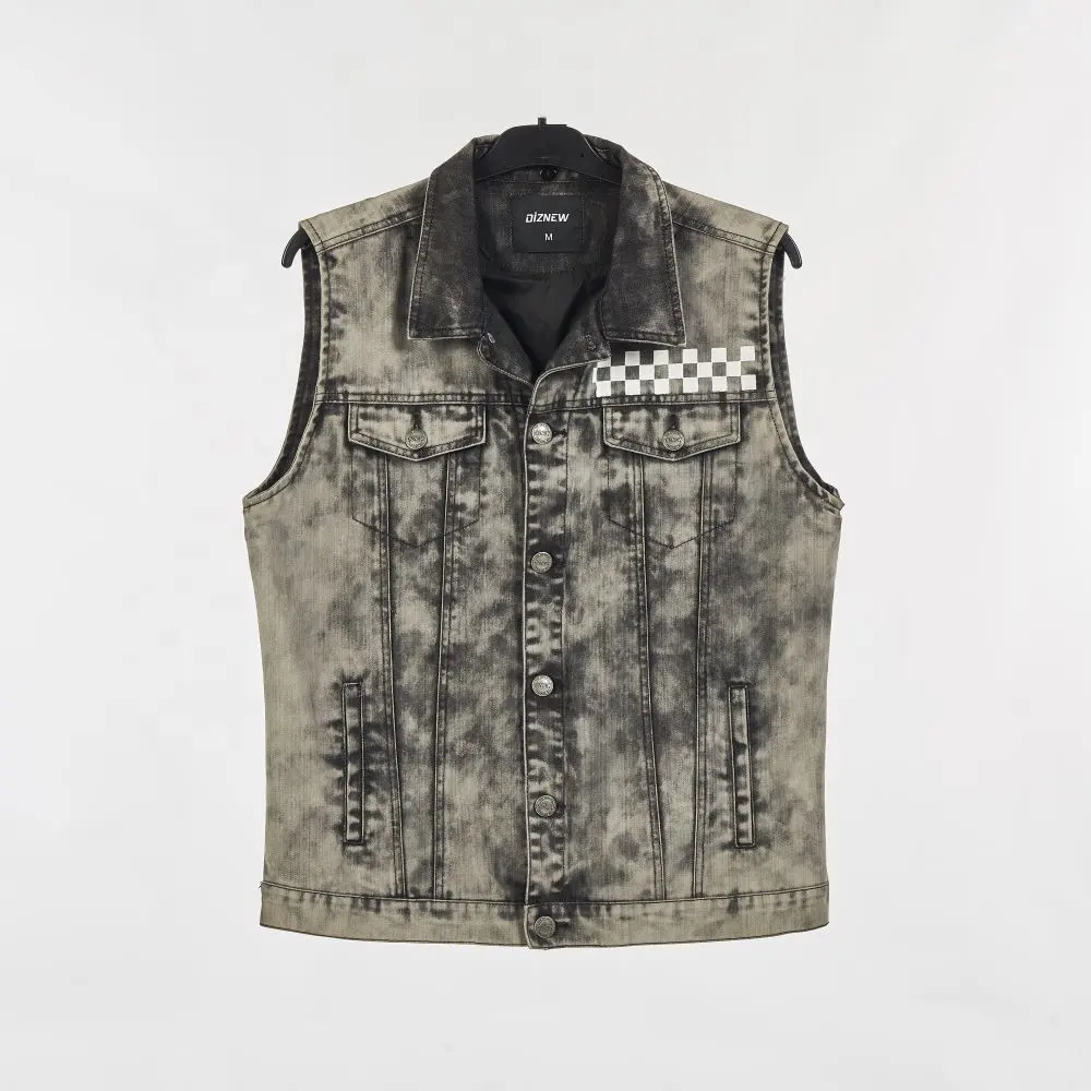 Diznew Groothandel Vest Mode Grey Heren Denim Jeans Vest