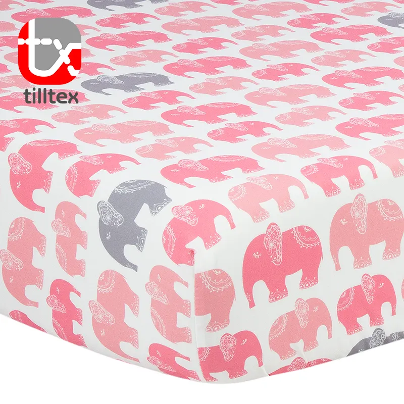 Microfiber Fabric Nursing Bedding Baby Crib Fitted Sheet Girl Bed Sheets