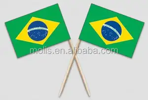 सजावटी फुटबॉल प्रशंसकों ब्राजील झंडा दंर्तखोदनी
