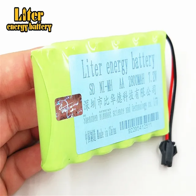 2800 mah 7.2 v oplaadbare batterij batterij nimh 7.2 v aa nimh batterij ni-mh 7.2 v voor afstandsbediening elektrische speelgoed tool boot