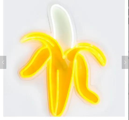 Decoración plátano LED Neon signo logotipo