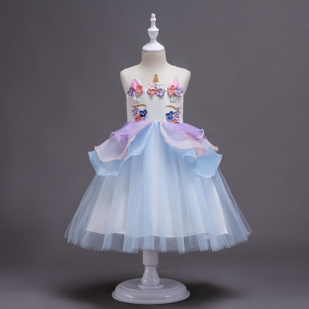 Персонализированные вечерние для девочек праздничное платье Свадьбы Фиолетовый Тюль Кружево