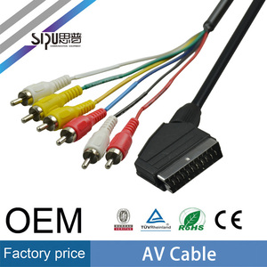 SIPU Composite audio & vidéo câble RGB 21Pin péritel mâle commutateur à 3RCA Phono Plug AV Câble - Product Image 3