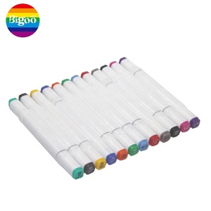 12 colori a doppia punta tessuto marcatori con fine e ampio consigli di non-tossico <span class=keywords><strong>lavabile</strong></span> o permanente di inchiostro <span class=keywords><strong>per</strong></span> la selezione - Product Image 2