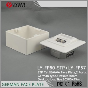 Estándar rj45 Keystone Jack alemán placa STP placa de pared - Product Image 2