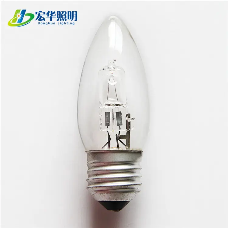 C35 E14 28W Clear Glass Eco Friendly Spotlight Halogen Bulbs For Decoration