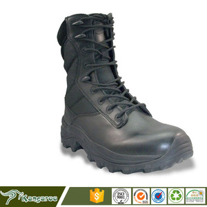 Bottes Tactiques Type <span class=keywords><strong>Rangers</strong></span> Américaines en <span class=keywords><strong>Cuir</strong></span> et Textile pour Agents de Sécurité - Product Image 1