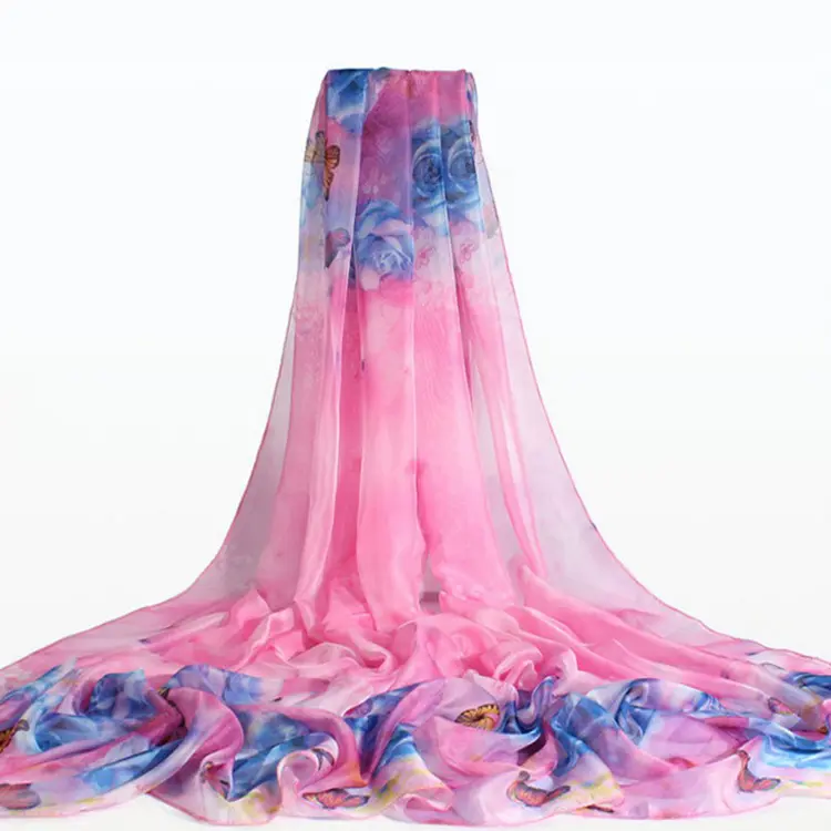 Bikini Cover Up Hawaiian Kleid Chiffon Sarong Schal Sommer Beliebtes Design Große transparente Frau Schal Schals